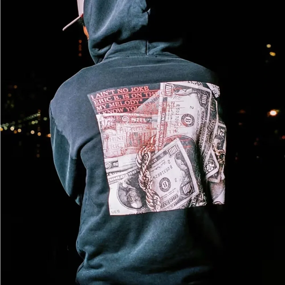 Stussy x Eric B & Rakim blk hoodie M - Picture 5 of 5
